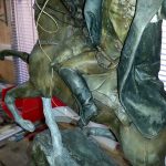 Reconstruction de la patte avant gauche, du sabot et de l'appui