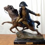 Peinture à l'huile illusionniste façon bronze patiné