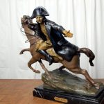 Peinture à l'huile illusionniste façon bronze patiné