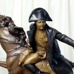 Peinture à l'huile illusionniste façon bronze patiné, détail