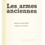 MORIN, M. Les armes anciennes.